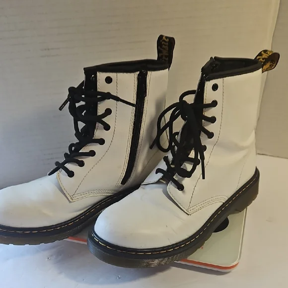 Dr. Martens | Shoes | Dr Martens White Combat Boots With  display picture 3